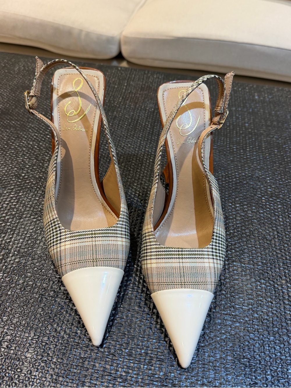 Sam Edelman Odette Slingback Pumps - Plaid Multi Pattern 7 - Picture 4 of 6